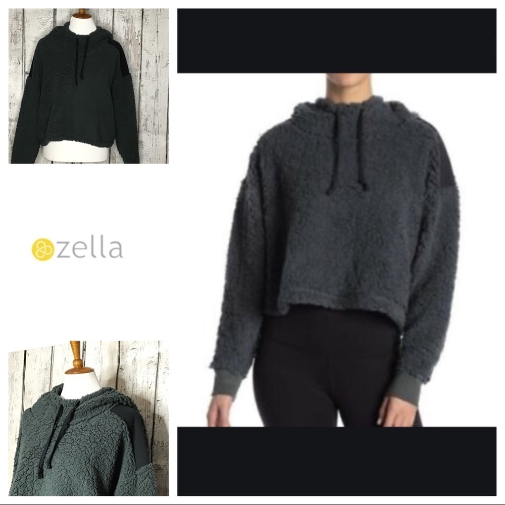 Z by Zella‎ Sheila Sherpa cropped hoodie